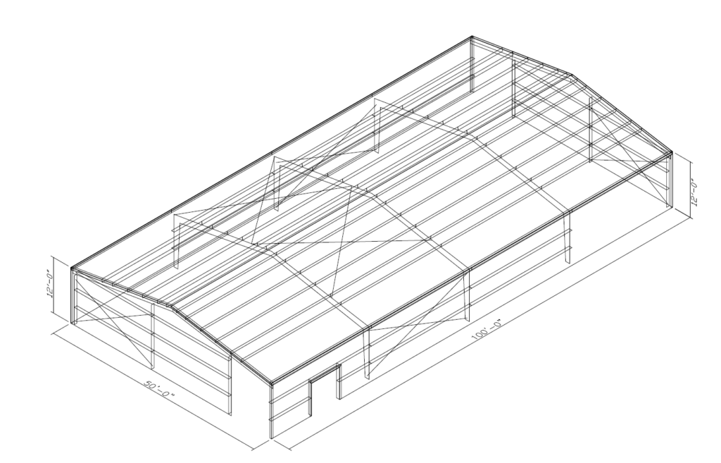 Prefabricated 50 X 100 Metal Building For Sale