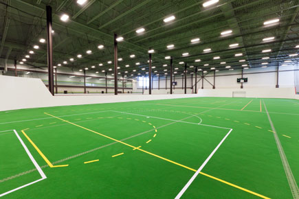 indoor soccer sports calgary genesis centre prefabricated buildings fields prefab