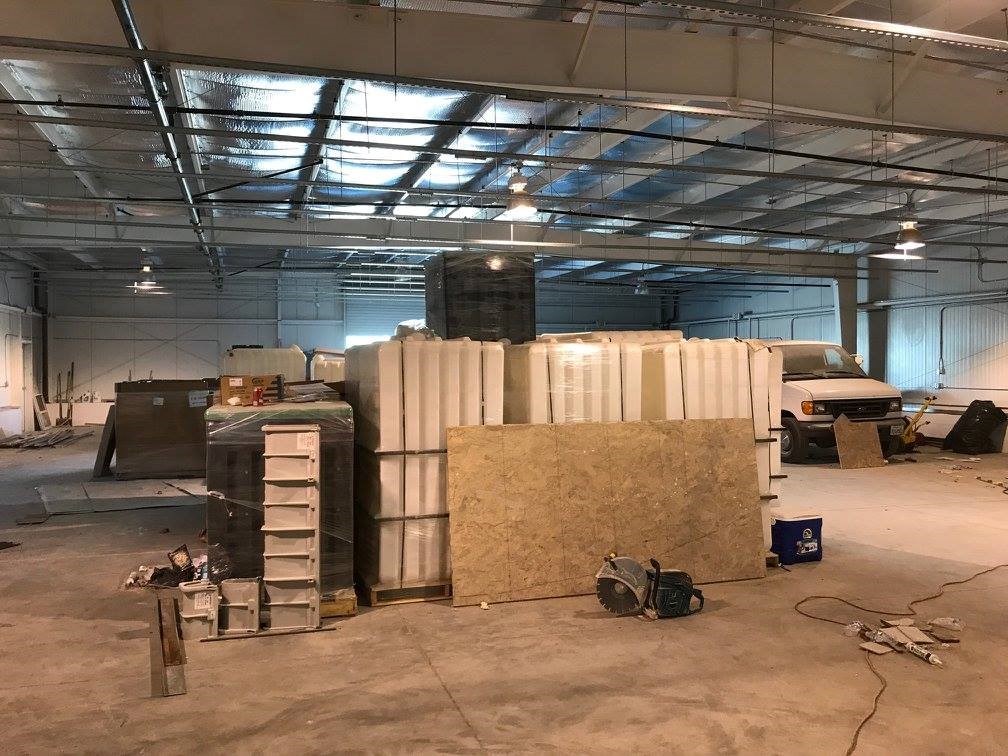 prefab grow house being built