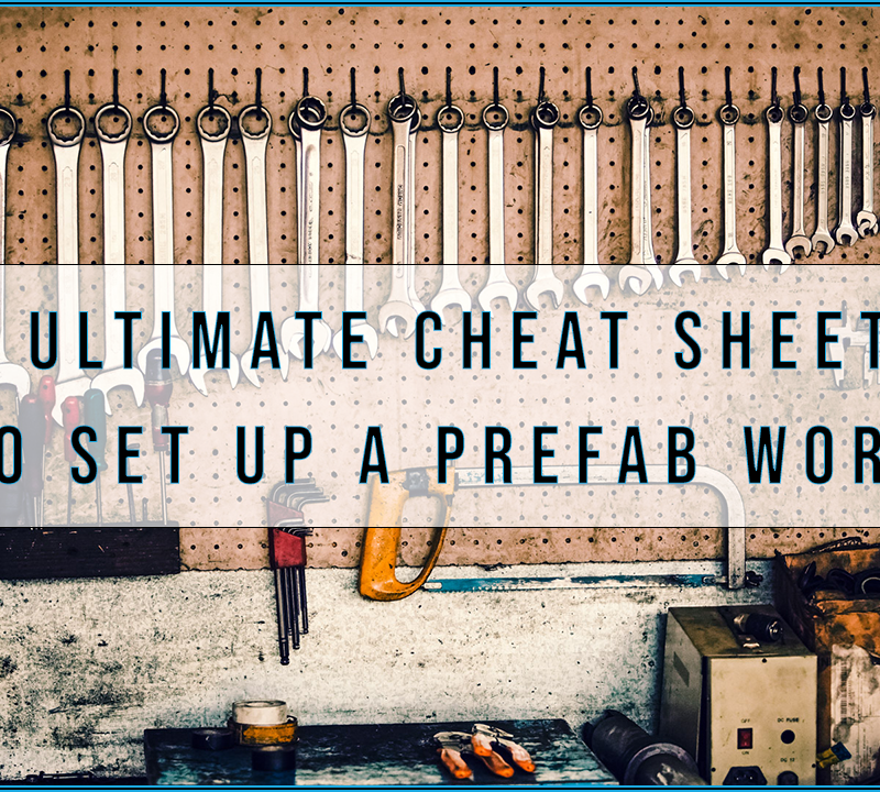 Pre engineered metal workshop with tools on pegboard