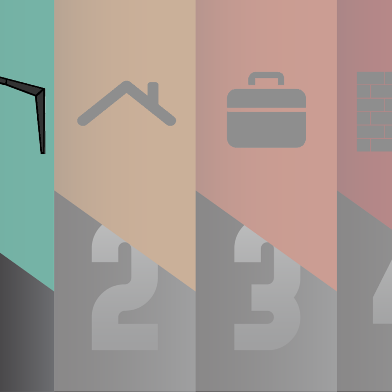 Metal building options infographic with structure, roof, and materials icons