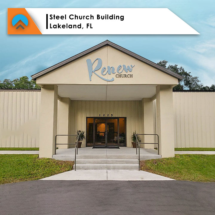 100x100x14 Steel Church Building: Renew Church | Lakeland, FL