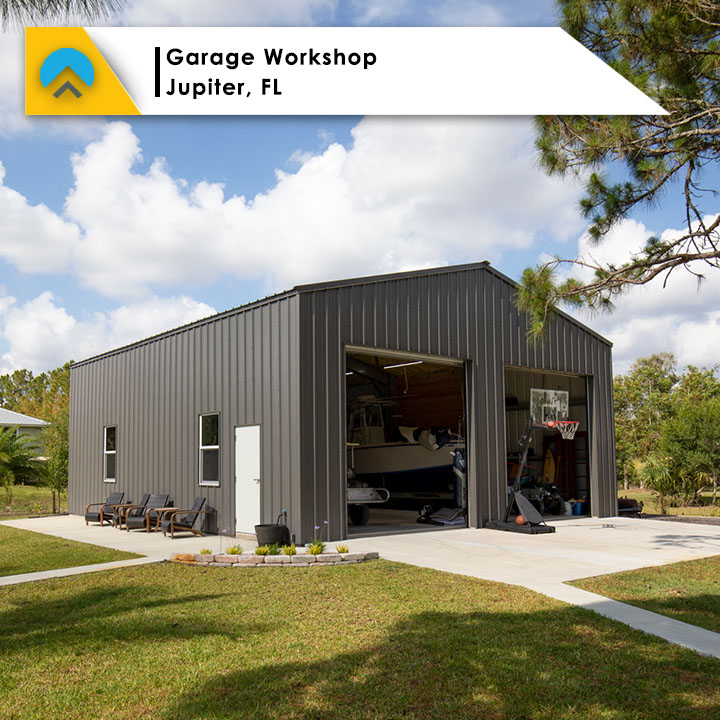 34x40x15 Garage Workshop in | Jupiter, FL
