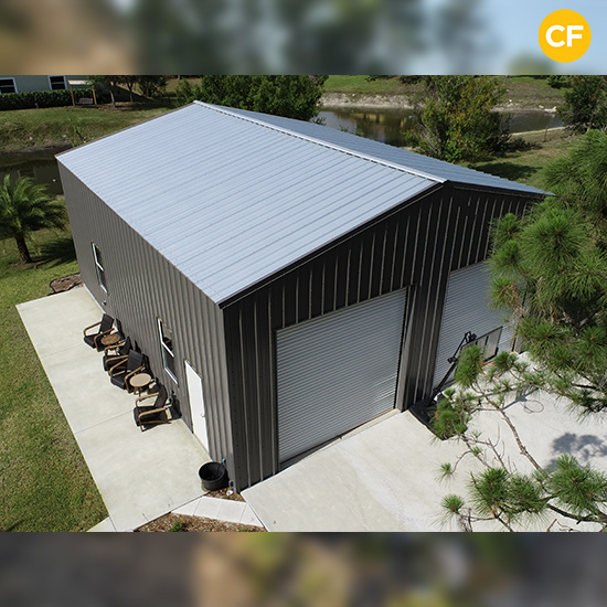 Hero 34x40x15 Garage Workshop in Jupiter FL
