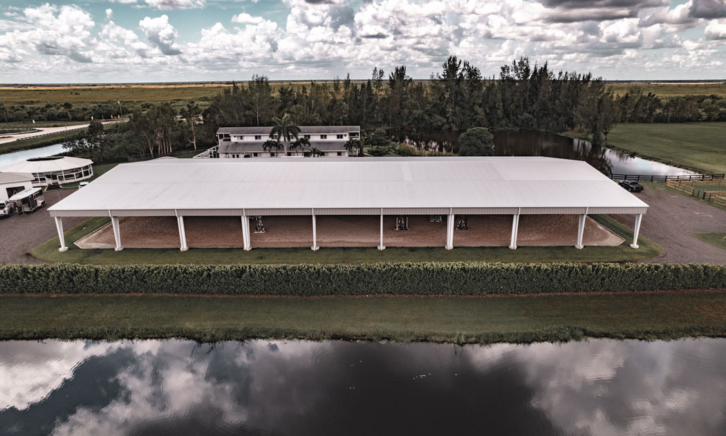 Covered Riding Arena in White Color