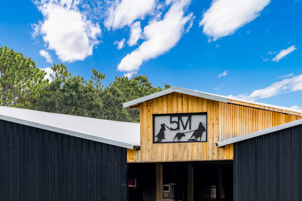 Steel equestrian building exterior built to withstand demanding environments