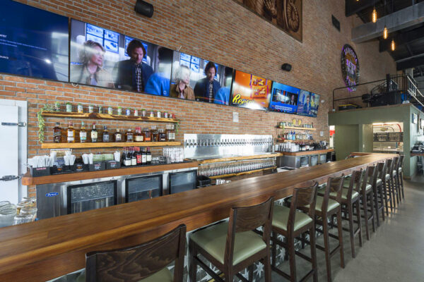 Interior of prefab metal commercial building designed for brewery useInterior of prefab metal commercial building designed for brewery use