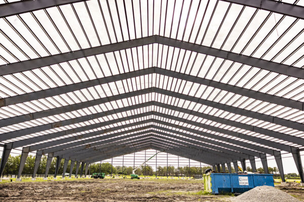 Early site view before construction began on the Wellington International arena