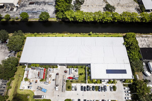 overhead-roof-laydown-yard-industrial-metal-building-pompano-beach-fl